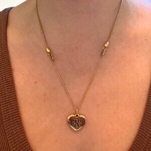 Alex and Ani: Adjustable chain gold heart path of life necklace